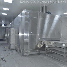 High Accuracy Quick Freezing Tunnel 1000kg/h Customized Dimension