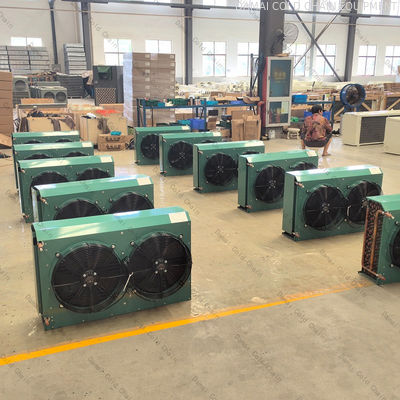 Energy Saving Refrigeration Air Cooled Condenser With Fin Spacing 10-12 Fins Per Inch