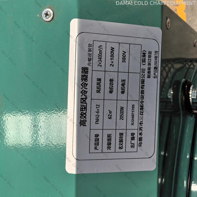 Energy Saving Refrigeration Air Cooled Condenser With Fin Spacing 10-12 Fins Per Inch