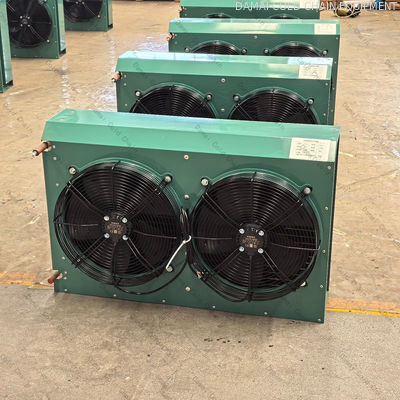 H 2-4 Fans Air Cooler Condenser With Smooth Copper Tube Material