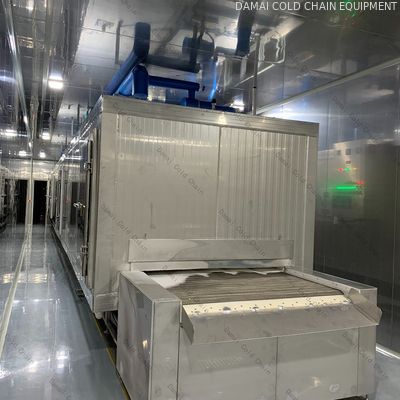 Continuous Quick Freezing Equipment 1000kg/h Customized Size