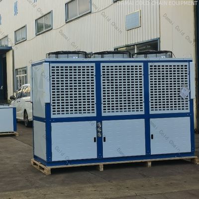 Customized Aluminum Air Cooler Condenser With Copper Tube / Axial Fan