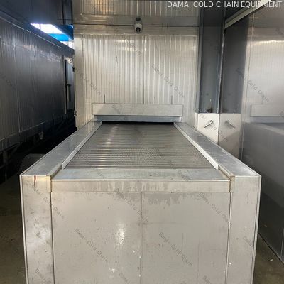 1000kg/h Quick Tunnel Freezer / IQF Freezing Machine With Customized Conveyor Speed
